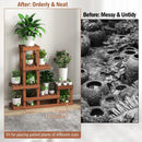 6 Tier Wood Plant Stand with High Low Structure by LJGDeals
