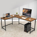 L Shaped Desk Corner Computer Desk PC Laptop Gaming Table Workstation by LJGDeals