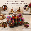 Artisanal Hand Painted Glassware Gift