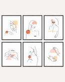 Abstract feminine line art