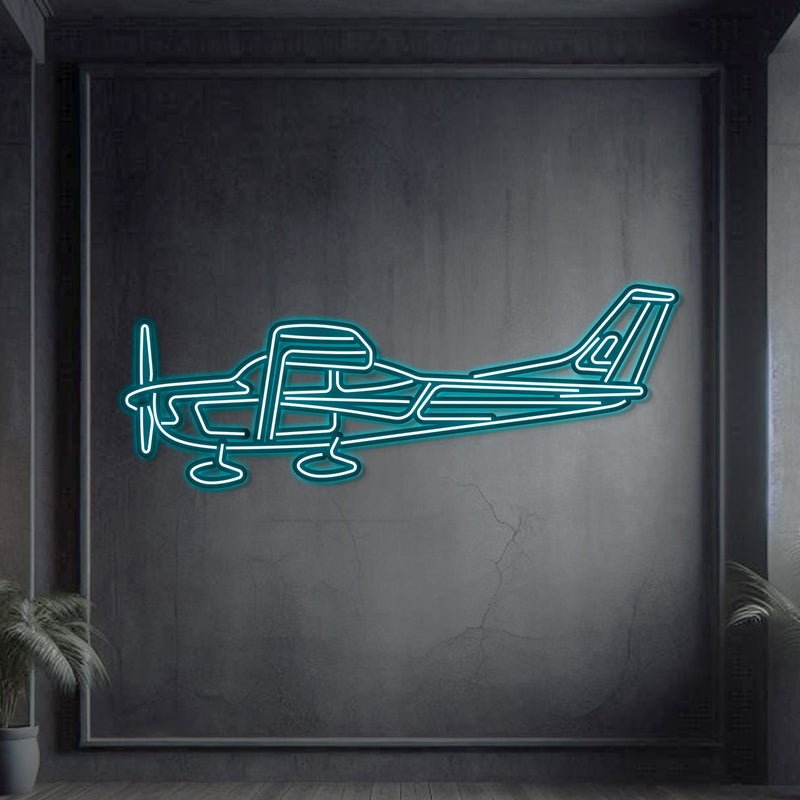 C182 Metal Neon Aircraft Wall Art - NCN0021