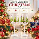Set of 2 Stemmed Christmas Tree Design Wine Glasses - 14 oz