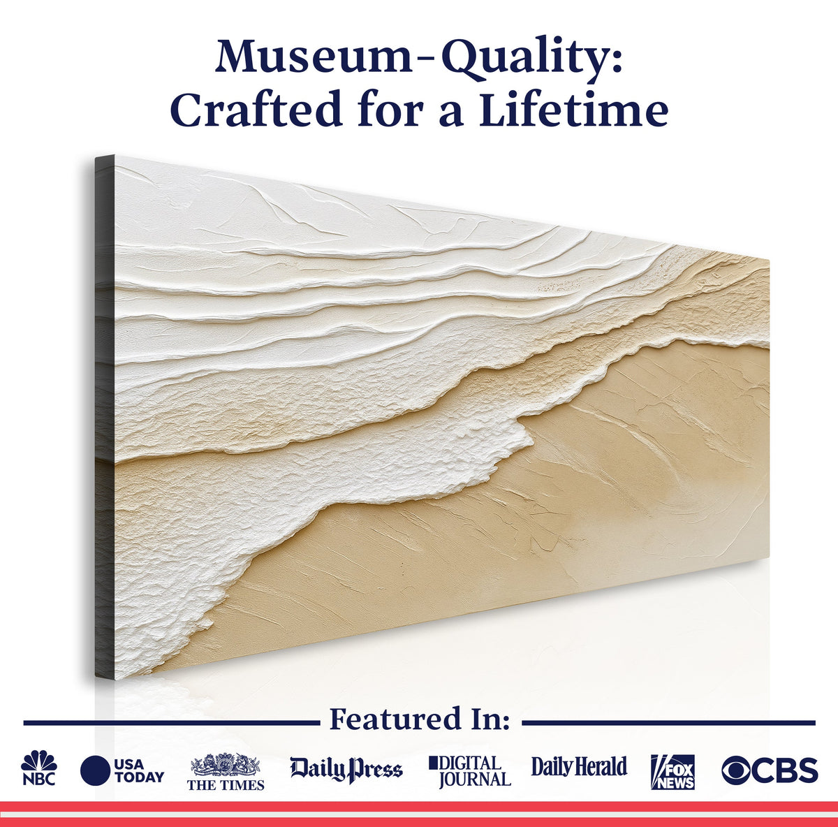 Neutral Ocean Waves Wall Art, photo 6 of 10