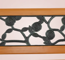 Cast Iron & Wood Outdoor Garden Bench with Ornate Backrest by 2Dropme