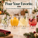 European Style Unbreakable Elegant Acrylic Stemless Wine Glasses 15 oz | Set of 6