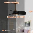 28" Modern DC Motor Downrod Mount Reversible Ceiling Fan with LED Lighting and Remote Control