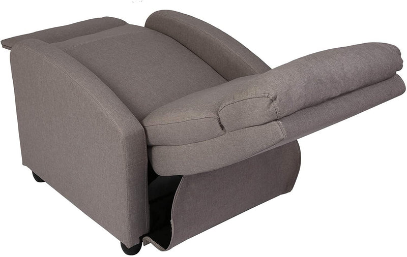 Fabric Recliner Chair Adjustable Single Sofa Home Theater Seating Recliner Reading Sofa for Living Room & Bedroom, Grey