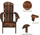 Folding Adirondack Chair – Outdoor Patio Yard Deck Beach Lawn by 2Dropme