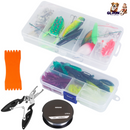 383Pcs Fishing Lures Tackle Box Bass Fishing Animated Lure Crankbaits Spinnerbaits Soft Plastic Worm Saltwater Freshwater Fishing Kit by GBruno Store