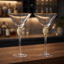 Diamond Collection 2 Piece Stemmed Martini Set by The Wine Savant
