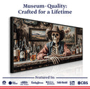 Skeleton Cowboy Barman At Western Saloon Wall Art