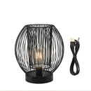9.5''High Cage Battery Powered Table Lamp( Round ) by JHY DESIGN