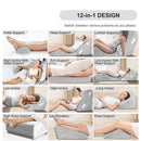 6PCS Bed Wedge Pillow Set, Adjustable Memory Foam Pillow Wedge for Back Neck Leg Pain Relief