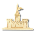 Unfinished Wood Etched Sandcastle Shape | Paint By Line Crafts | up to 30" DIY