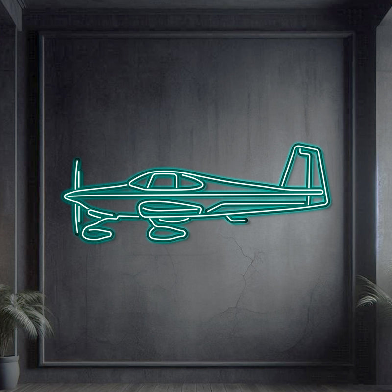 RV-10 Metal Neon Aircraft Wall Art - NCN0060