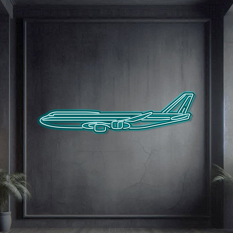 747-8 Metal Neon Aircraft Wall Art - NCN0003