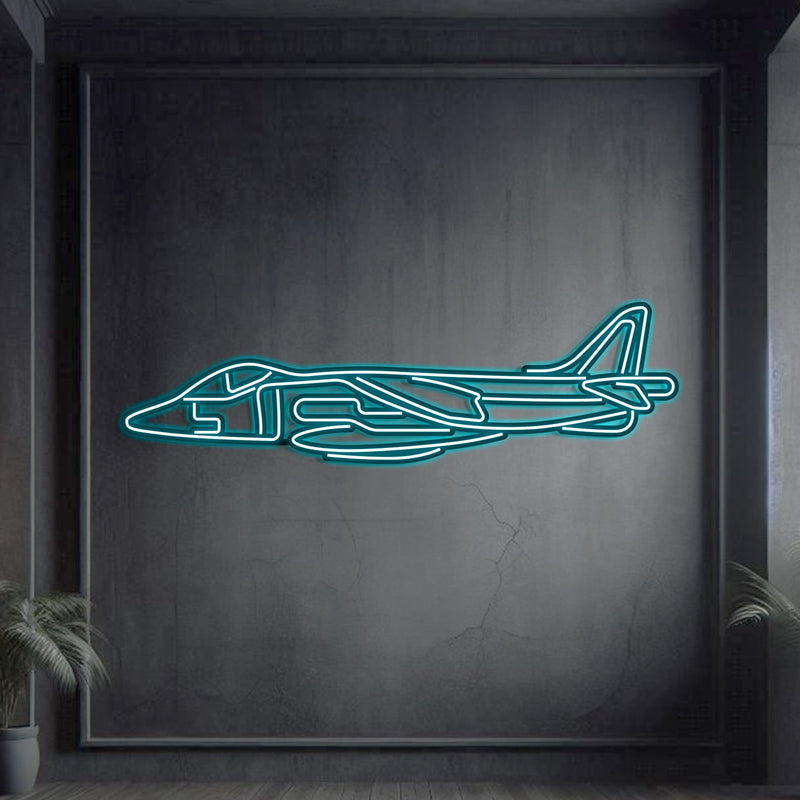 Harrier GR7 Metal Neon Aircraft Wall Art - NCN0049