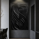 Modern Black Waves Wall Art