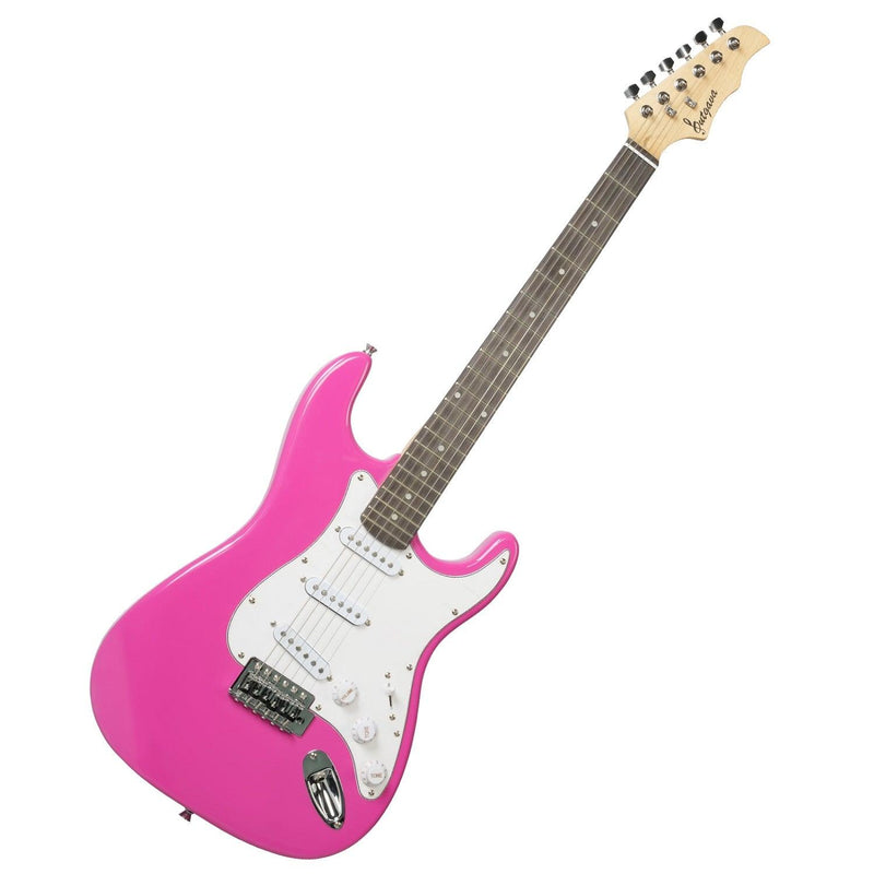 Entry Level Electric Guitar Set, 39.5" Teenage Electric Guitar w/ 10W Amplifier, Carrier Bag, Tuner, Strings, Picks, Cable, Pink