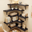 Rustic Corner Floating Shelves Set of 5 – Wall Mounted Wood Shelves by 2Dropme