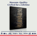Black And Gold Abstract Minimalist Wall Art