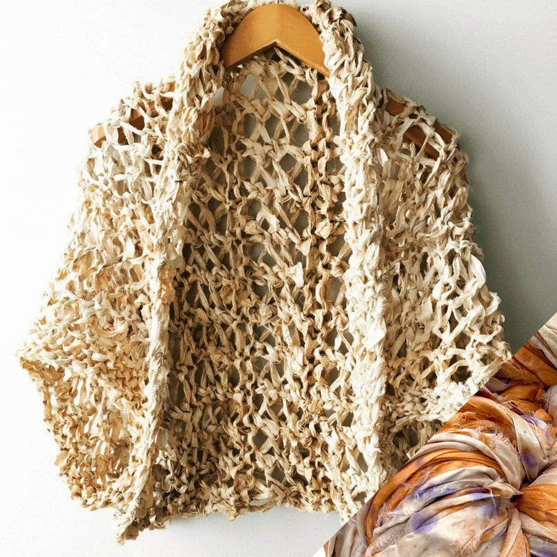 Silk Garter + Lace Summer Cocoon Coat Knit Kit