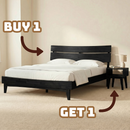 [Buy 1 Get 1] Aurora Solid Wood Bed Frame & Nightstand by Megsu