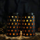 2 Pack Solar Lantern Lights Outdoor (Hollow Stars) by JHY DESIGN