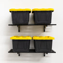 1' x 2' Bristol Garage Wall Mount Shelves | 2 Pack | Black by StoreYourBoard