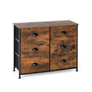 6 Fabric Drawers Storage Chest with Wooden Top by LJGDeals