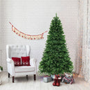 6/7/8 Feet Hinged Christmas Tree with PVC Branch Tips Warm White LED Lights by LJGDeals