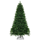 6/7/8 Feet Hinged Christmas Tree with PVC Branch Tips Warm White LED Lights by DirectDeals