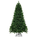 6/7/8 Feet Hinged Christmas Tree with PVC Branch Tips Warm White LED Lights by LJGDeals