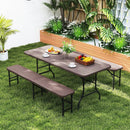 6 Feet Folding HDPE Bench with 1320 LBS Capacity and Handle Lock by LJGDeals