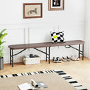 6 Feet Folding HDPE Bench with 1320 LBS Capacity and Handle Lock by LJGDeals
