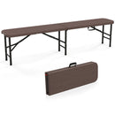 6 Feet Folding HDPE Bench with 1320 LBS Capacity and Handle Lock by LJGDeals