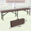 6 Feet Folding HDPE Bench with 1320 LBS Capacity and Handle Lock by LJGDeals