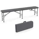 6 Feet Folding HDPE Bench with 1320 LBS Capacity and Handle Lock by LJGDeals