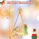 6 Feet Pre-Lit Nativity Scene Set with 240 Warm White LED Lights by LJGDeals