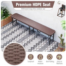 6 ft Plastic Folding Bench with 1320 LBS Capacity and Handle-Brown by LJGDeals