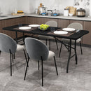 6 ft Portable Folding Table 350 LBS Fold-in-Half Table with HDPE Tabletop-Black