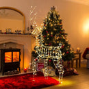 6 FT Pre-Lit Christmas Reindeer with 300 Warm White LED Lights and Zip Ties by LJGDeals