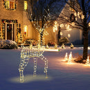 6 FT Pre-Lit Christmas Reindeer with 300 Warm White LED Lights and Zip Ties by LJGDeals