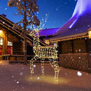 6 FT Pre-Lit Christmas Reindeer with 300 Warm White LED Lights and Zip Ties by LJGDeals