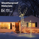 6 FT Pre-Lit Christmas Reindeer with 300 Warm White LED Lights and Zip Ties by LJGDeals
