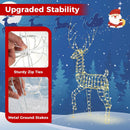 6 FT Pre-Lit Christmas Reindeer with 300 Warm White LED Lights and Zip Ties by LJGDeals