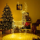 6 FT Pre-Lit Christmas Reindeer with 300 Warm White LED Lights and Zip Ties by LJGDeals