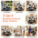 6-in-1 Baby Walker with Canopy Portable Activity Center Bouncer Rocker Combo with Music by LJGDeals