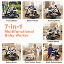 6-in-1 Baby Walker with Canopy Portable Activity Center Bouncer Rocker Combo with Music