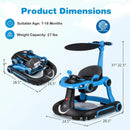 6-in-1 Baby Walker with Canopy Portable Activity Center Bouncer Rocker Combo with Music by LJGDeals